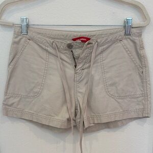UNIONBAY Beige Drawstring Women's Cargo Shorts